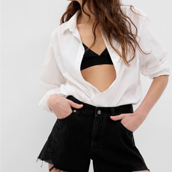 Gap high rise stride denim shorts size 25 - Picture 3 of 7